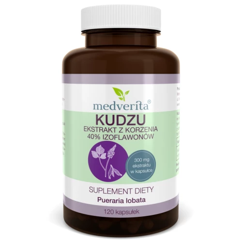 Medverita - Kudzu ekstrakt z korzenia 40% Izoflawonów 300 mg - 120 kapsułek Medverita - Kudzu ekstrakt z korzenia 40% Izoflawonów 300 mg - 120 kapsułek